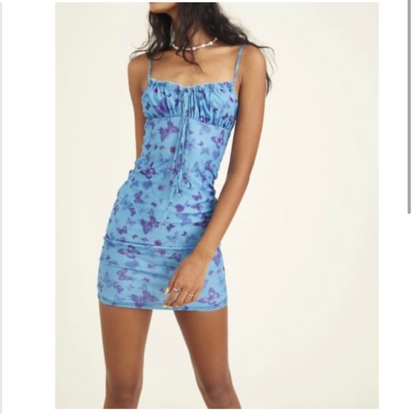 Motel Rocks Dresses Motel Blue And Purple Butterfly Dress Poshmark